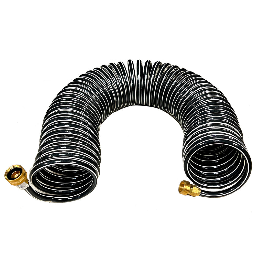 Trident Marine Coiled Wash Down Hose wBrass Fittings 25 16725
