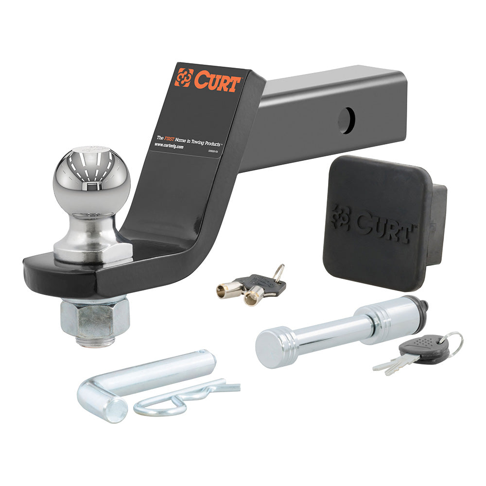 CURT Towing Starter Kit w2 Ball 2 Shank 7500 lbs 4 Drop 45554