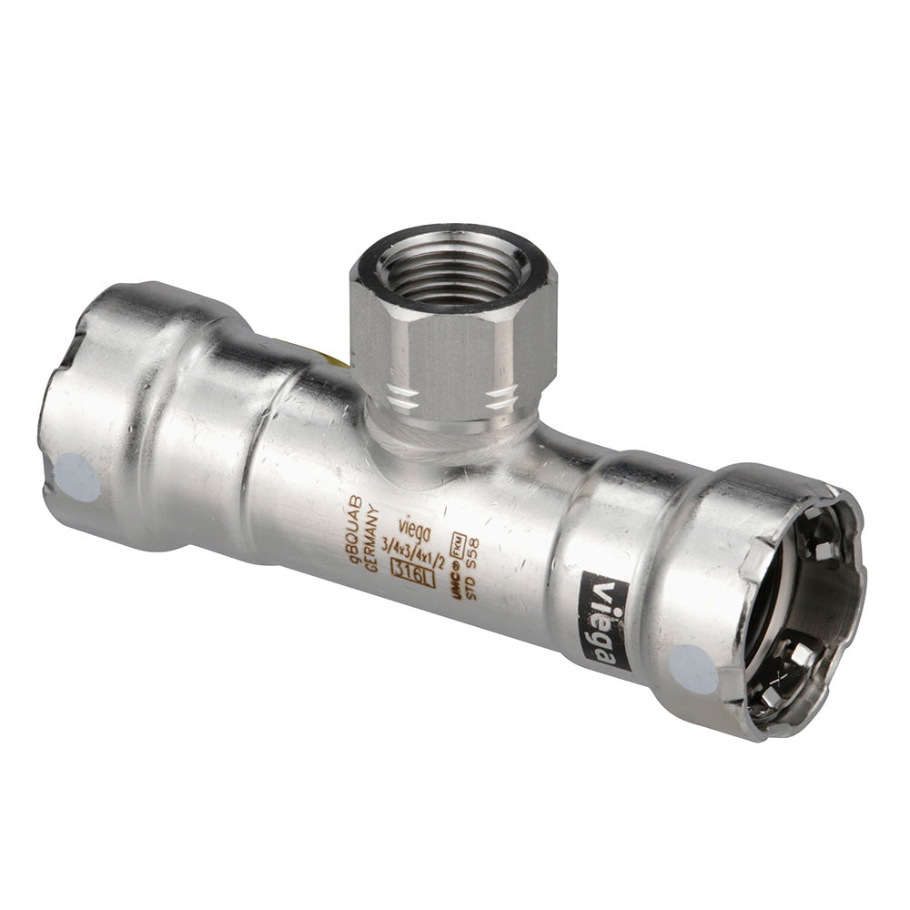 Viega MegaPress 316 FKM Tee wFPT 34 x 34 x 34 FPT 91850