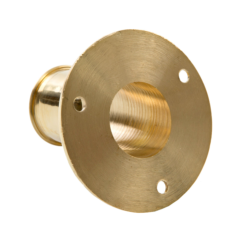 Whitecap Top Mount Flag Pole Socket 1 ID Polished Brass S5002BC