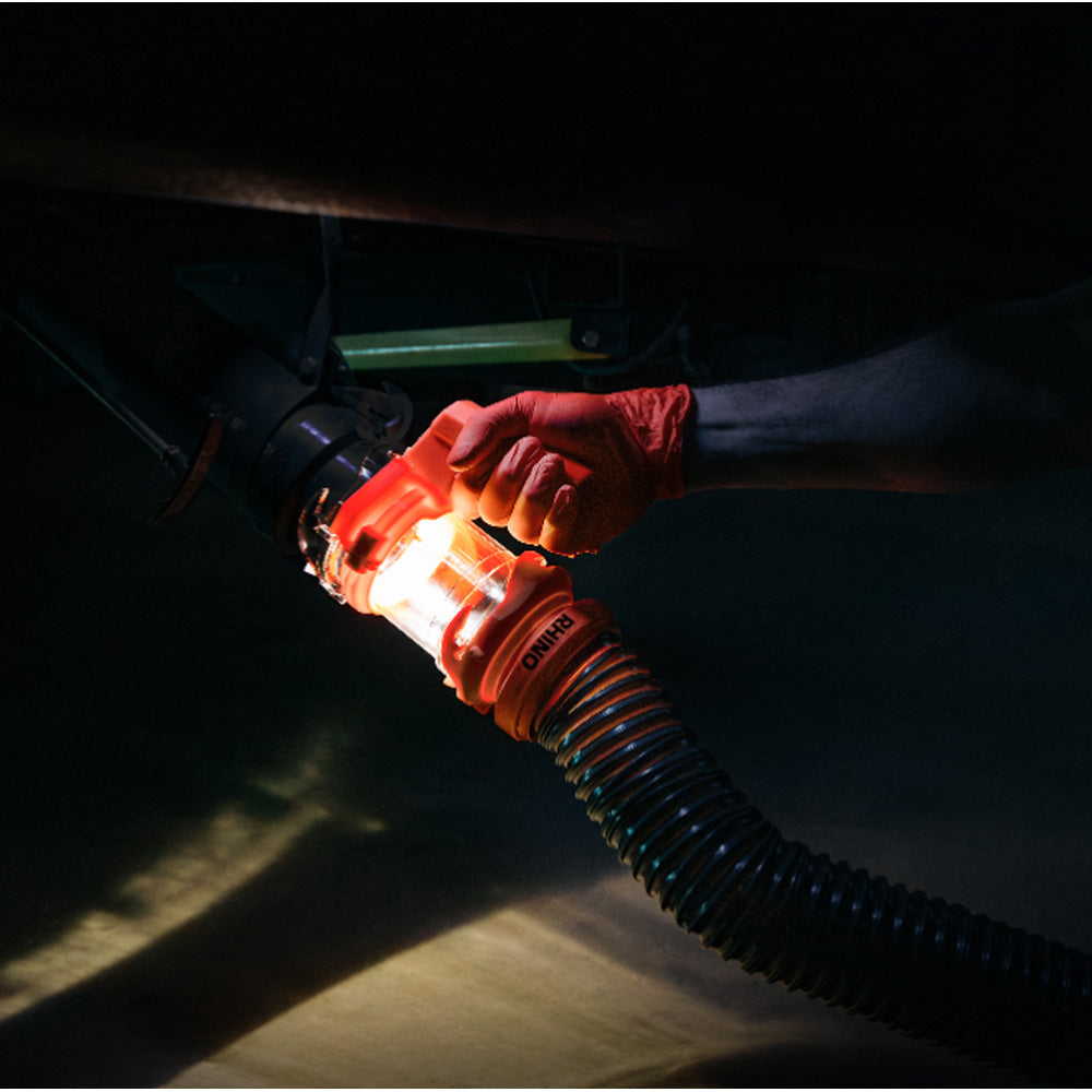 Camco Rhino RV Sewer Hose Extender PRO 5 Sewer Hose Extension TorqueGrip Handle wBuiltIn LED Flashlight 39570