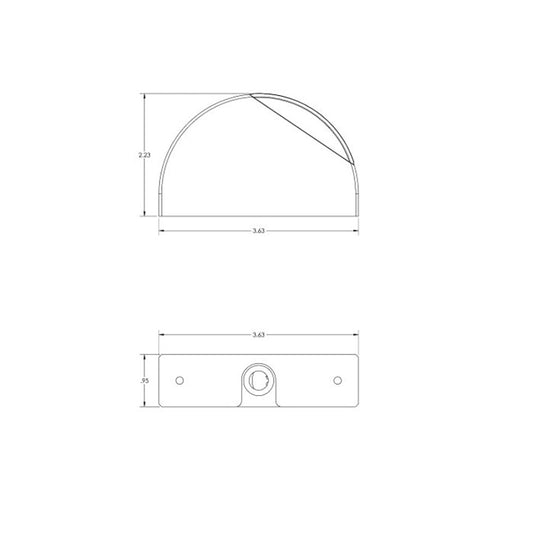 Lumitec Surface Mount Aluminum Navigation Light Port Red 101845