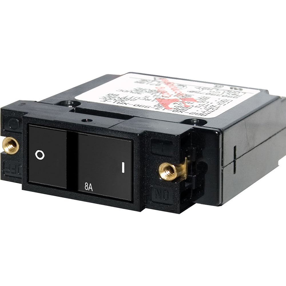 Blue Sea 7401 Single Pole Small Case 2 Flat Rocker Circuit Breaker 8 Amp 7401