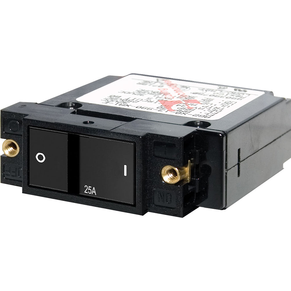 Blue Sea 7405 Single Pole Small Case 2 Flat Rocker Circuit Breaker 25 Amp 7405