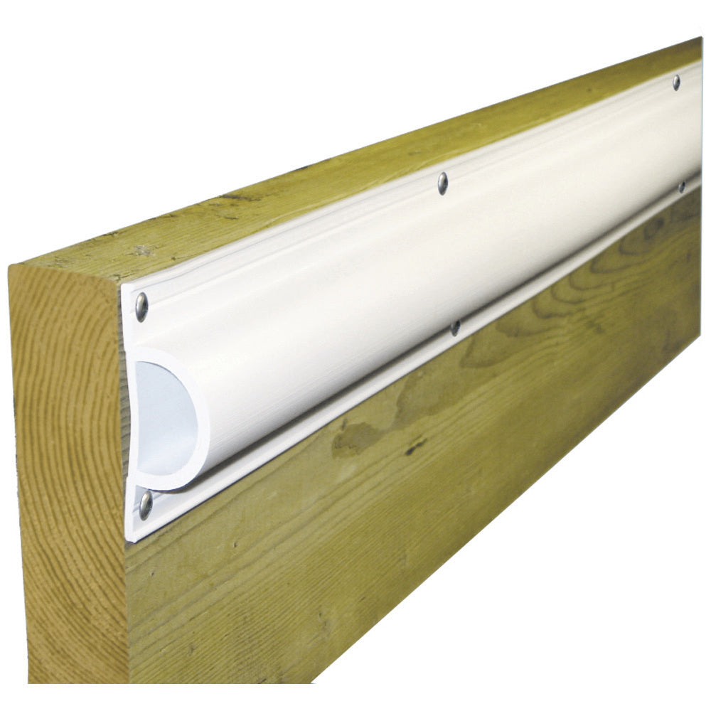 Dock Edge Standard D PVC Profile 16ft Roll White 1190F