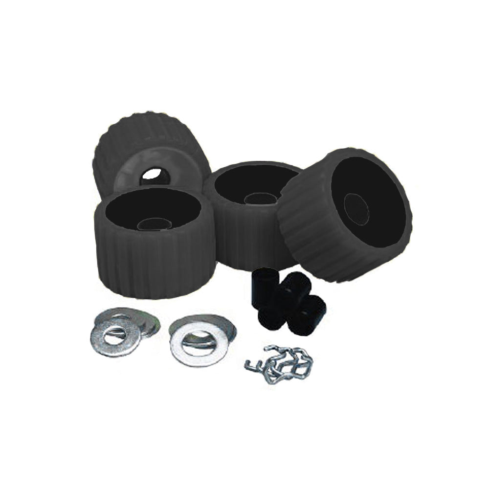 CE Smith Ribbed Roller Replacement Kit 4 Pack Black 29210