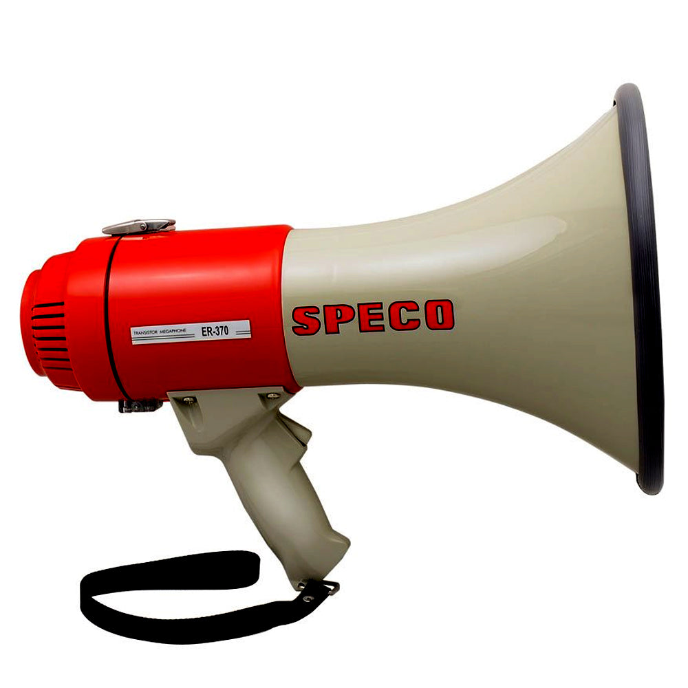 Speco ER370 Deluxe Megaphone wSiren RedGrey 16W ER370