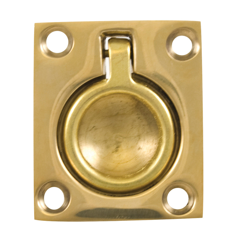 Whitecap Flush Pull Ring Polished Brass 112 x 134 S3360BC