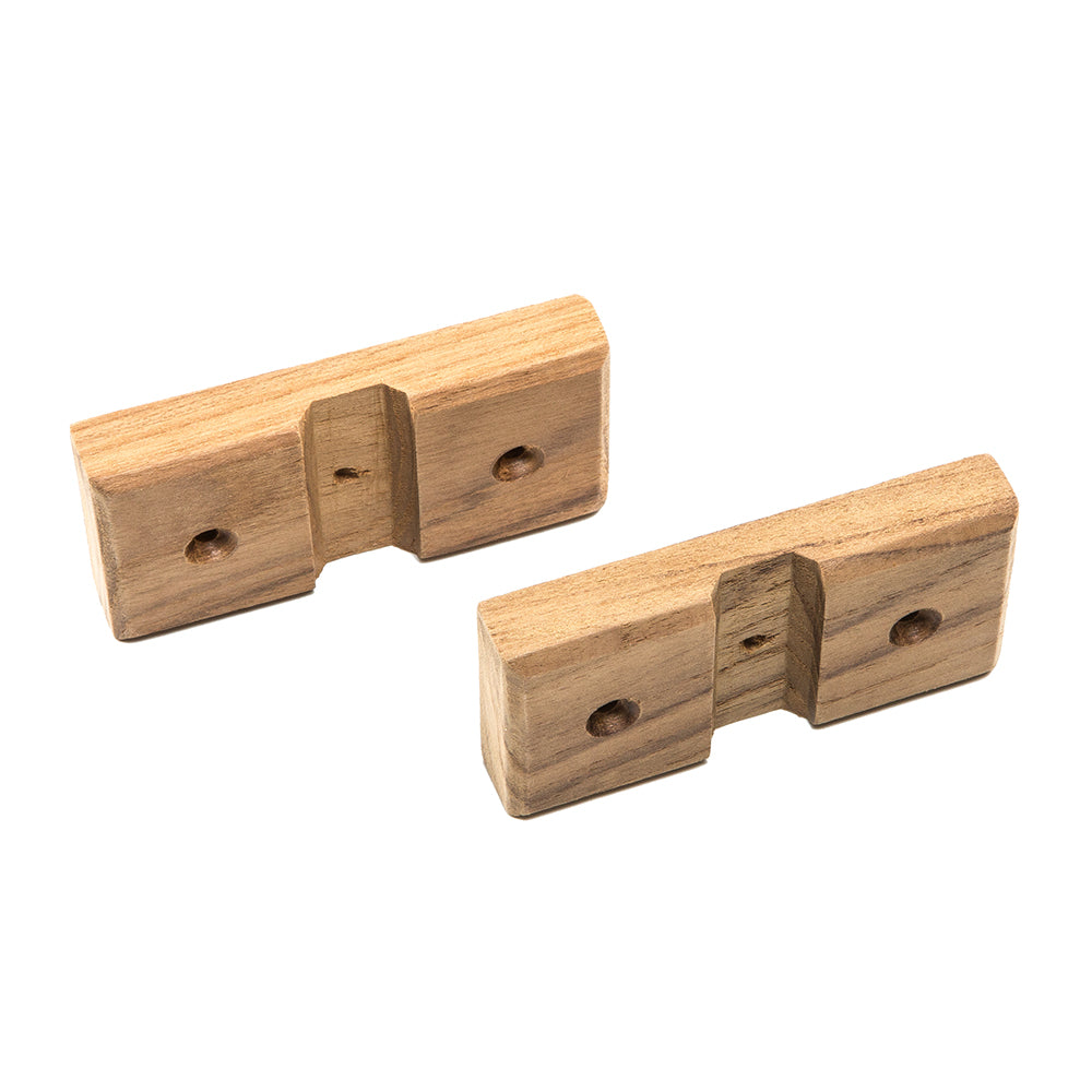 Whitecap Teak Rod Storage Rack Mounting Brackets Pair 60609