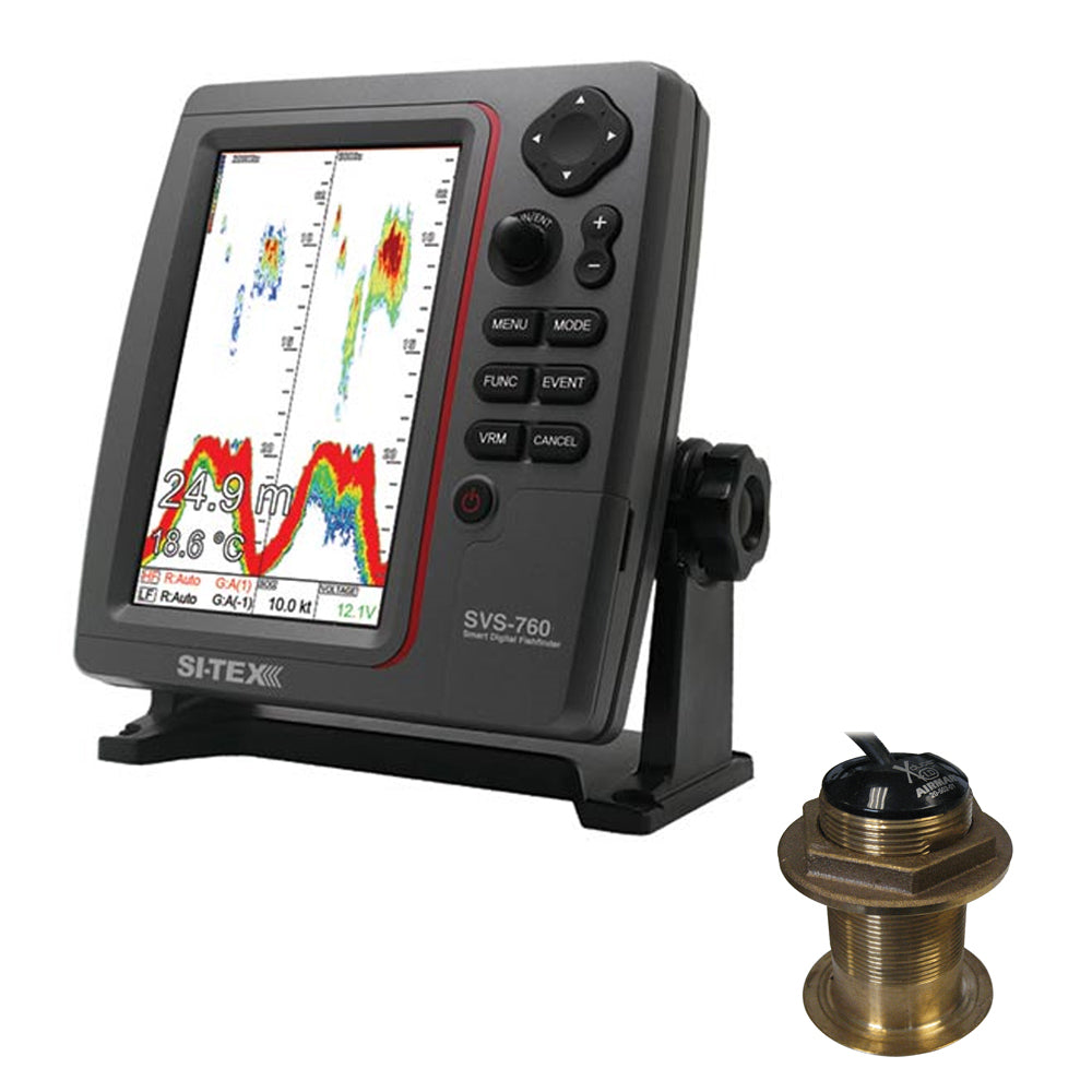SITEX SVS760 Dual Frequency Sounder 600W Kit wBronze 12 Degree Transducer SVS760B6012