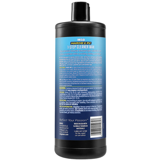 Meguiars 50 BoatRV Cleaner Wax Liquid 32oz M5032