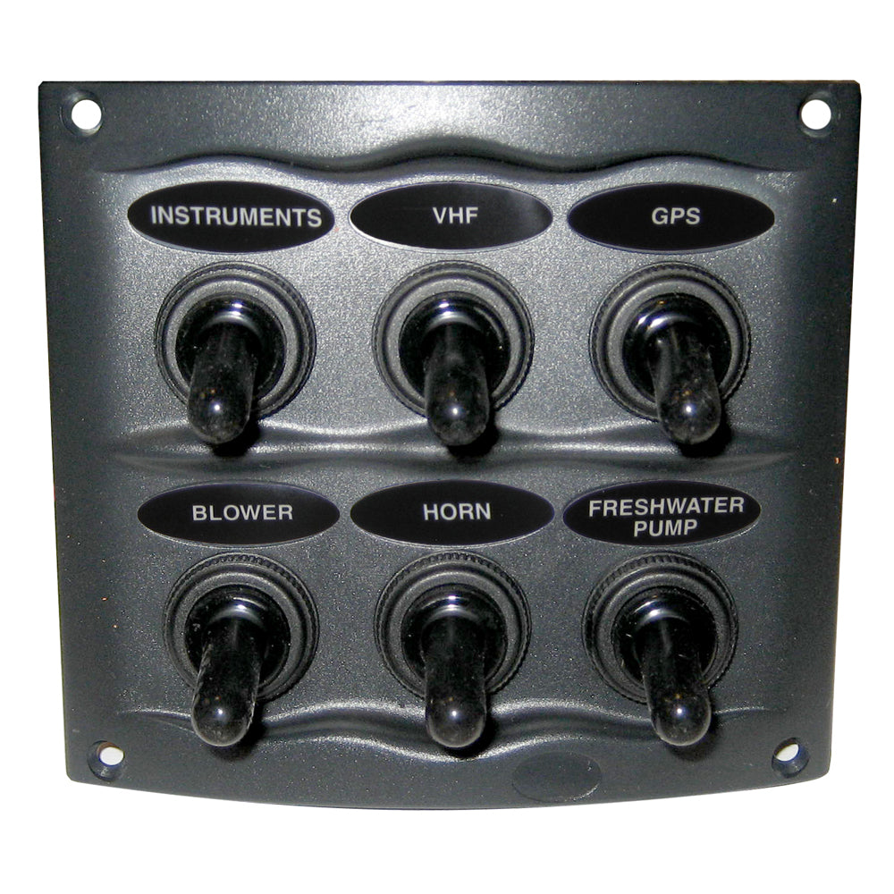 BEP Waterproof Panel 6 Switches Grey 9006WP