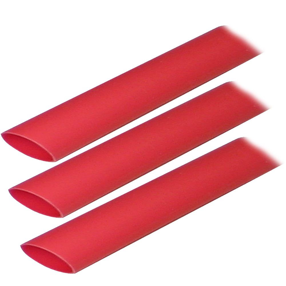 Ancor Adhesive Lined Heat Shrink Tubing ALT 34 x 3 3Pack Red 306603