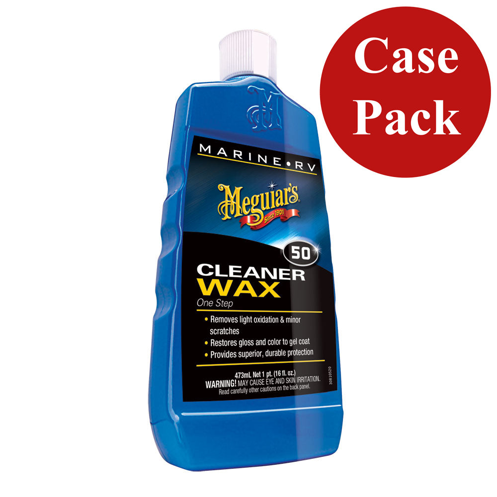 Meguiars BoatRV Cleaner Wax 16 oz Case of 6 M5016CASE