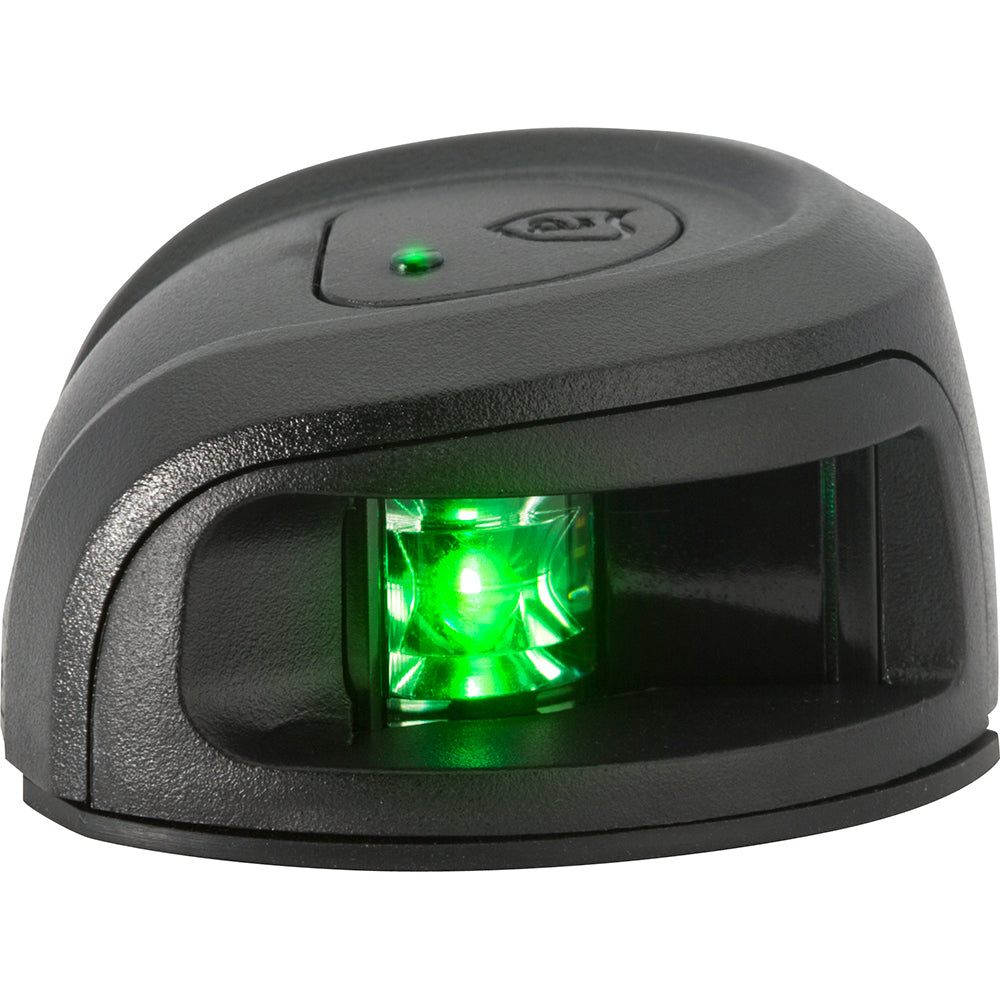 Attwood LightArmor Deck Mount Navigation Light Black Composite Starboard green 2NM NV2012PBG7