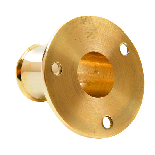Whitecap TopMounted Flag Pole Socket Polished Brass 34 ID S5001B