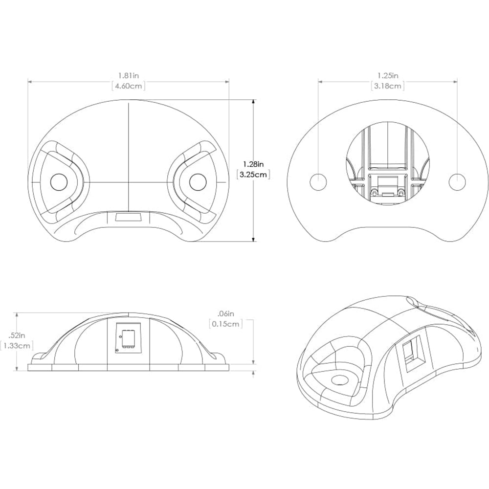 Lumitec Barbados Courtesy Accent LED Light Black wBlue Light 101060
