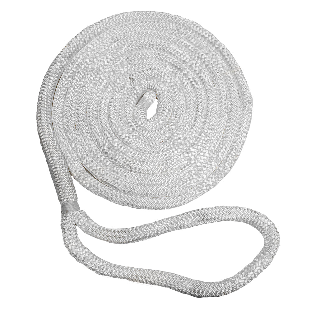 New England Ropes 34 Double Braid Dock Line White 50 C50502400050