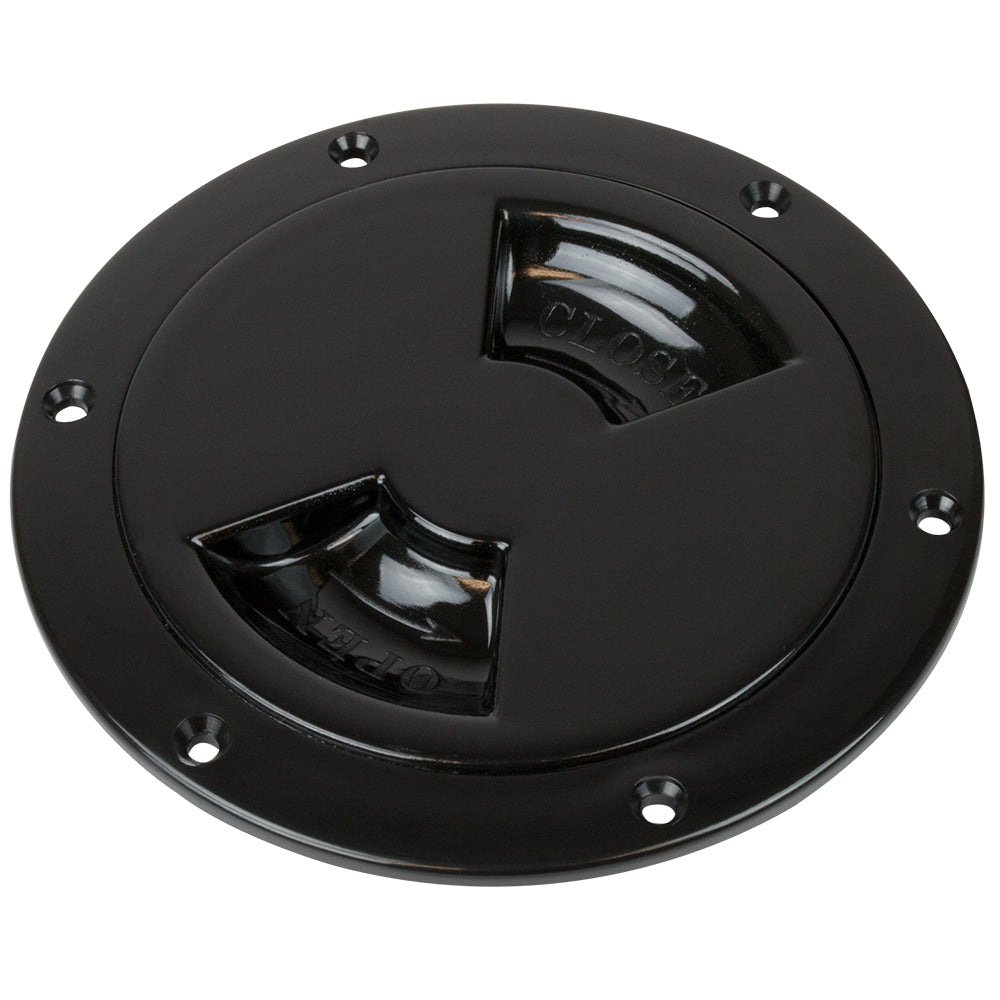 SeaDog Smooth Quarter Turn Deck Plate Black 8 3361851