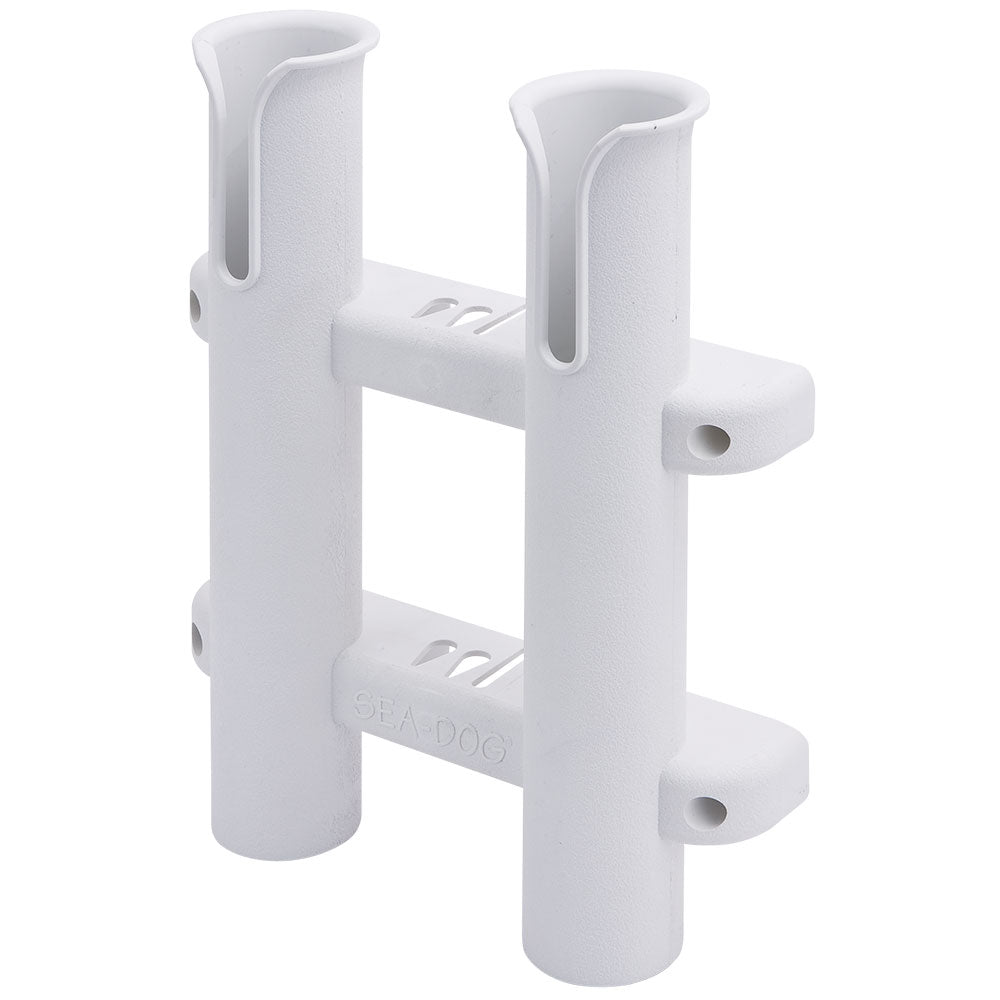 SeaDog Two Pole Side Mount Rod Storage Rack White 3250281