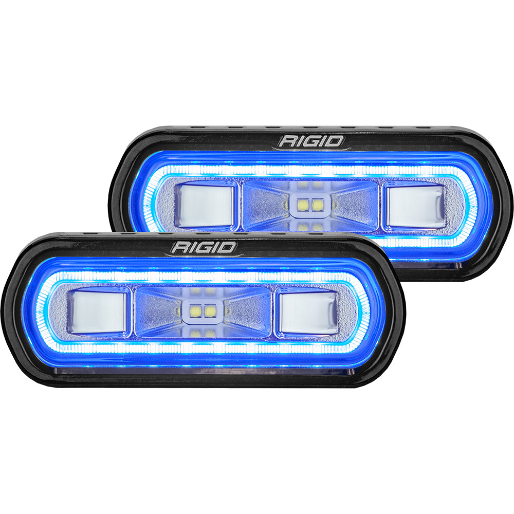 RIGID Industries SRL Series Surface Mount Spreader Light Black Housing Blue Halo 53121