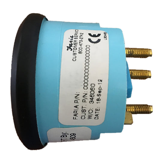 Faria Euro Black 2 Water Temperature Gauge Metric 40 to 120 C 12814