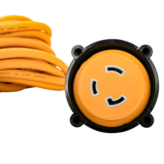 Camco 30 Amp Power Grip Marine Extension Cord 50 MLockingFLocking Adapter 55613