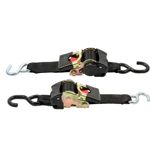 Camco Retractable Tie Down Straps 2 Width 6 Dual Hooks 50031