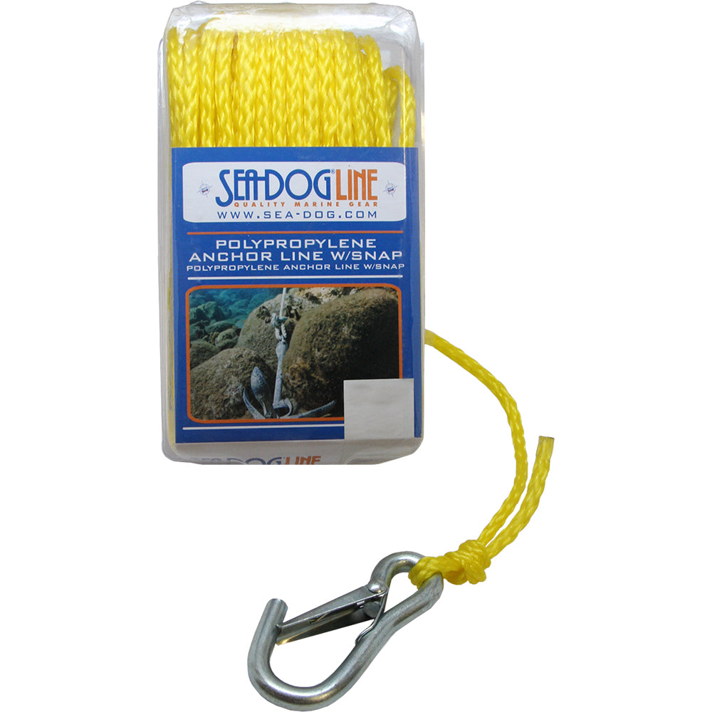 SeaDog Poly Pro Anchor Line wSnap 14 x 100 Yellow 304206100YW1