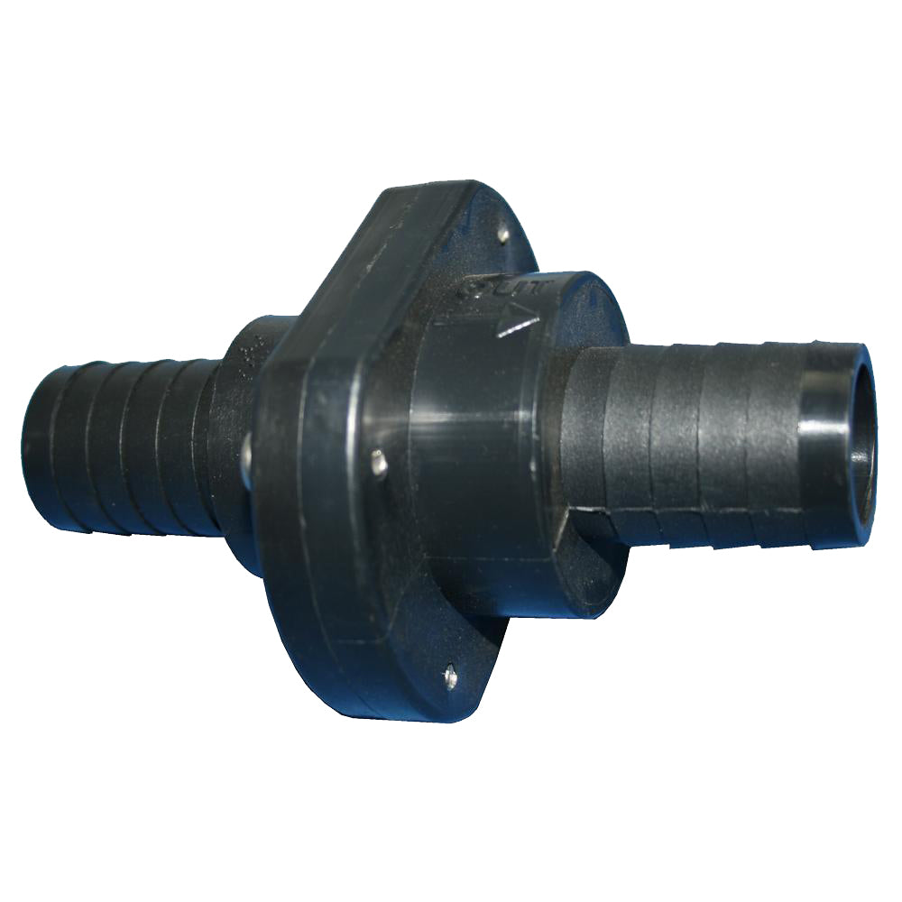 TH Marine Double Barb Inline Scupper Check Valve 118 Black ILS1200DP