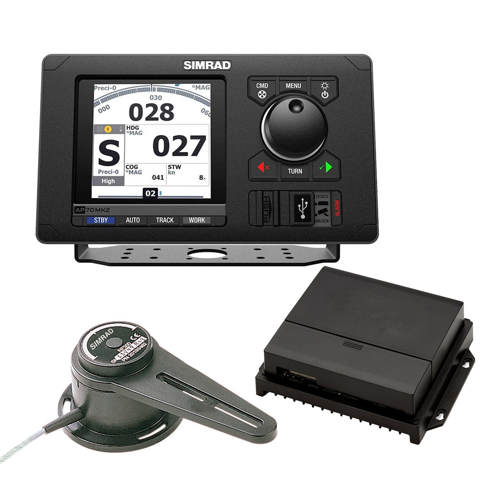 Simrad AP70 MK2 Autopilot Basic Pack Includes AP70 MK2 Control Head AC70 Course Computer RF300 Feedback 00015039001