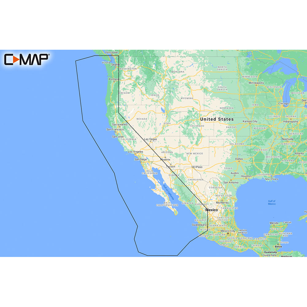 CMAP MNAY206MS West Coast Baja California REVEAL Coastal Chart Does NOT contain Hawaii MNAY206MS