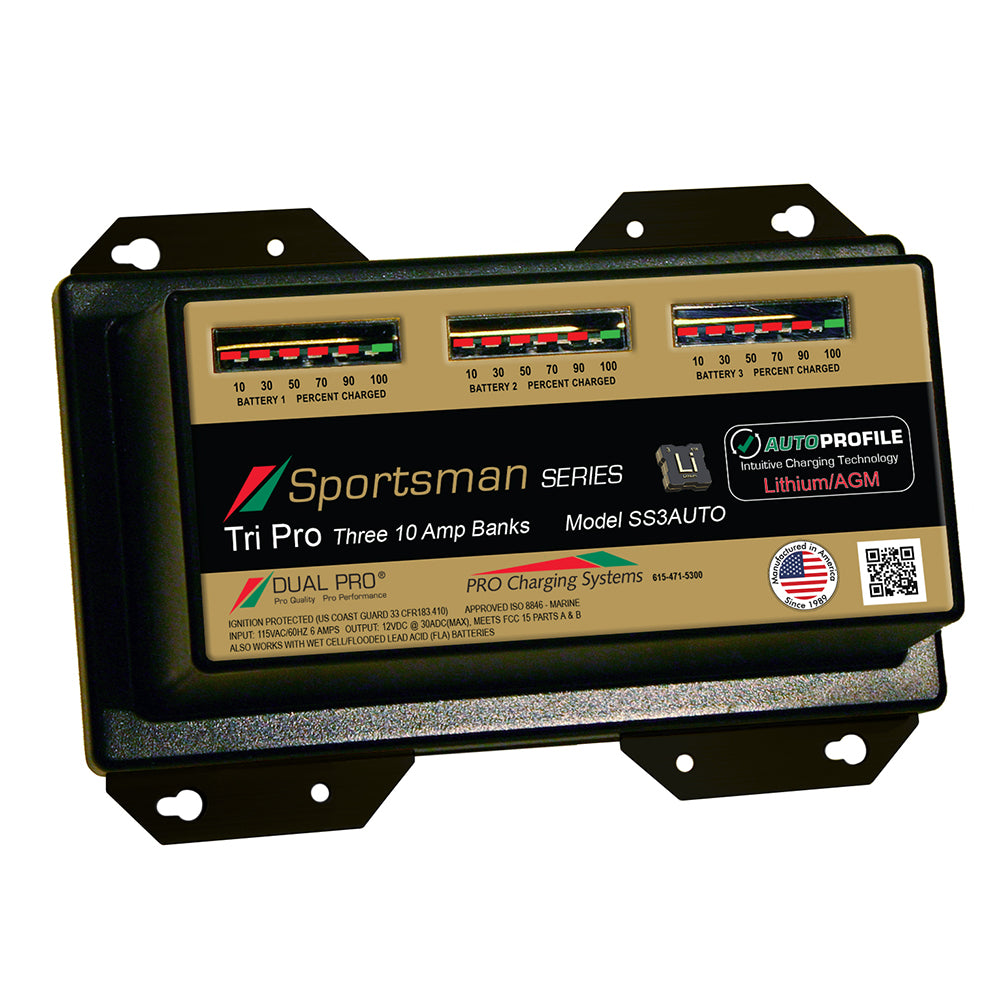 Dual Pro SS3 Auto 30A 3Bank LithiumAGM Battery Charger SS3AUTO