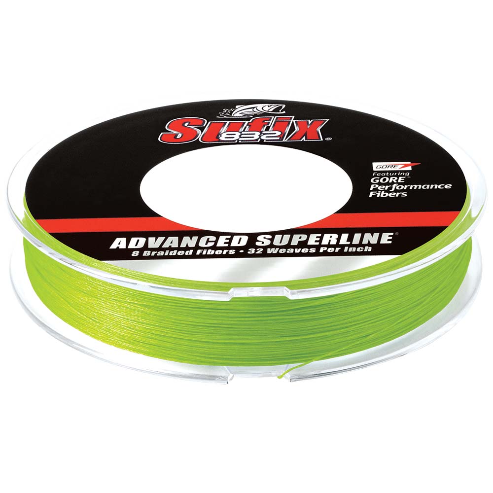 Sufix 832 Advanced Superline Braid 30lb Neon Lime 150 yds 660030L