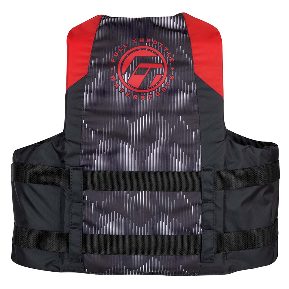 Full Throttle Adult Nylon Life Jacket SM RedBlack 11220010003022