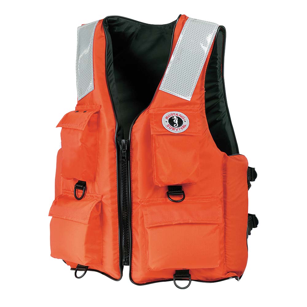 Mustang 4Pocket Flotation Vest Orange XXXL 7XL MV3128T227XL216