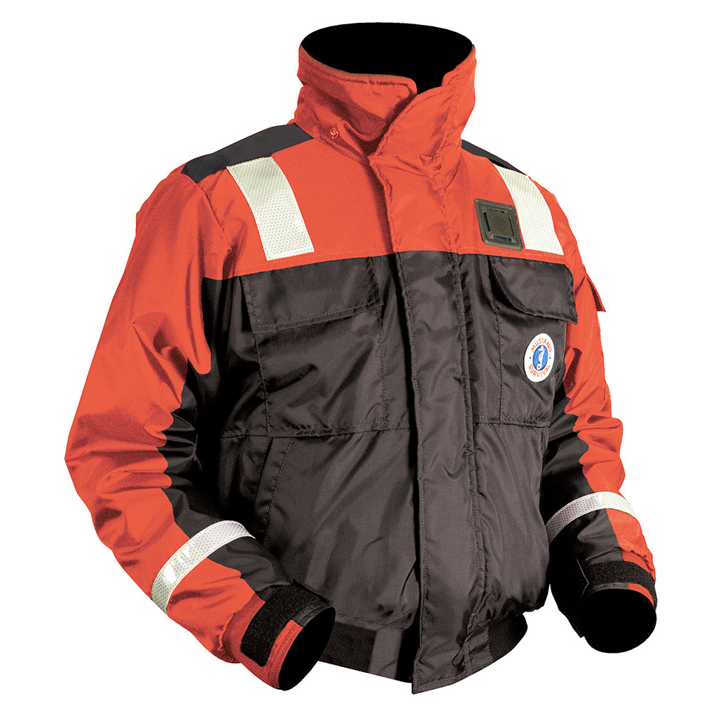 Mustang Classic Flotation Bomber Jacket wReflective Tape OrangeBlack XL MJ6214T133XL206