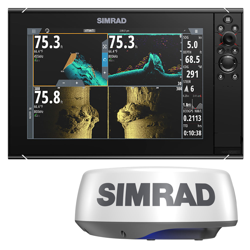 Simrad NSS12 evo3S Combo MultiFunction ChartplotterFishfinder Radar Bundle HALO20 No HDMI Video Outport 00015555002