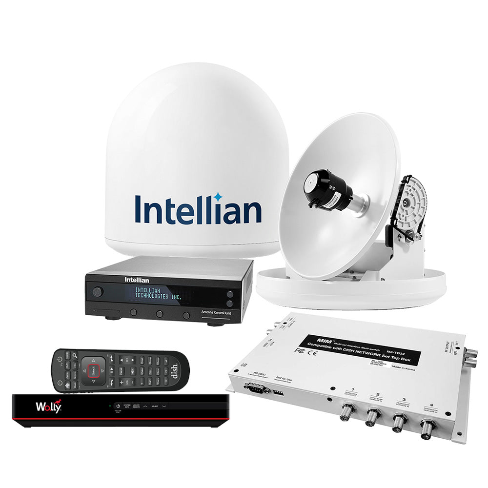Intellian i2 US System wDISHBell MIM2 w3M RG6 Cable 15M RG6 Cable DISH HD Wally Receiver B4209DNSB2
