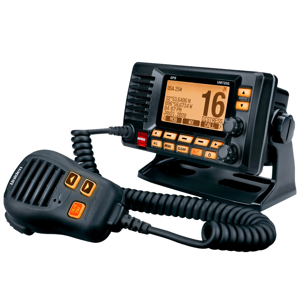 Uniden UM725 Fixed Mount VHF wGPS Bluetooth Black UM725GBTBK