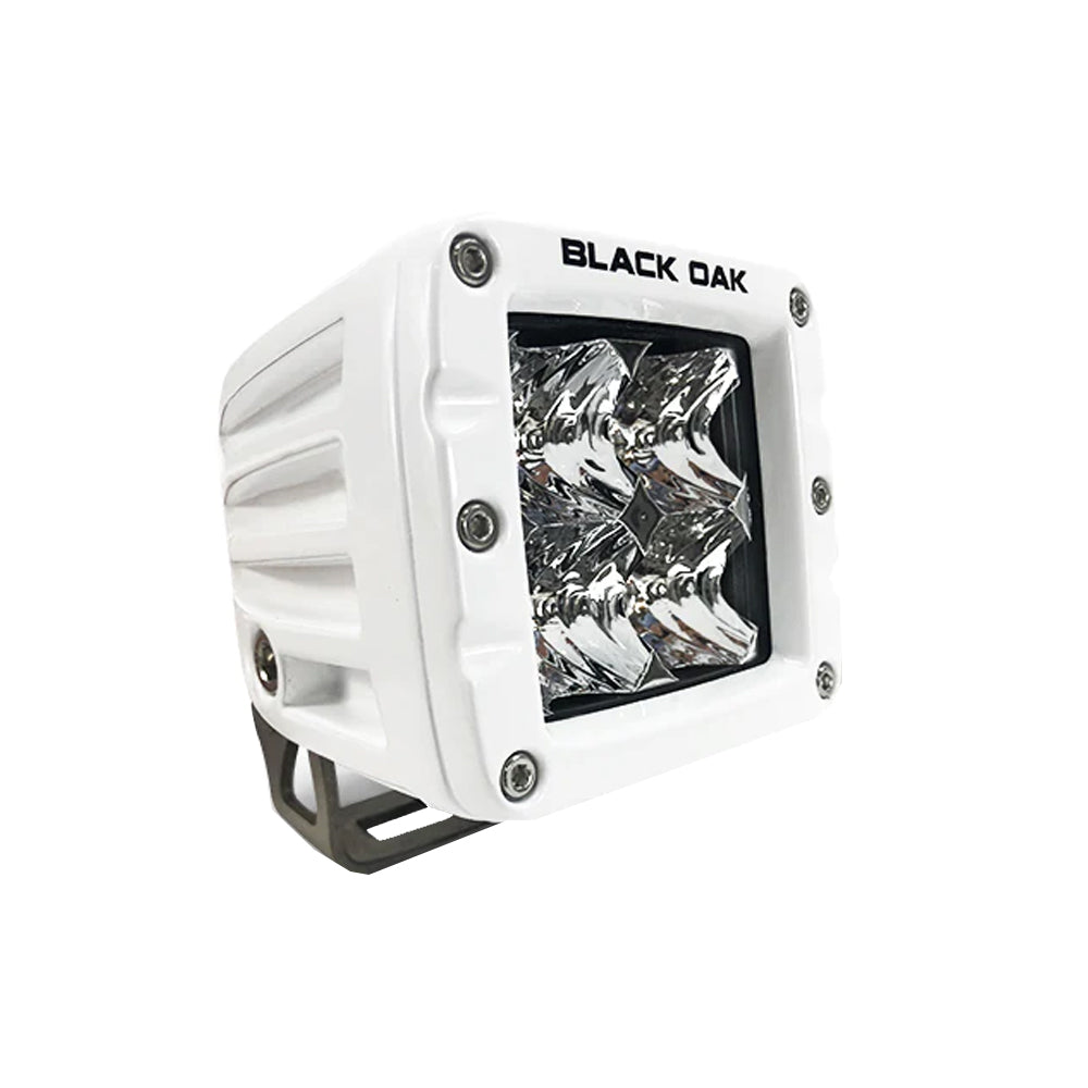Black Oak 2 Marine LED Pod Light Flood Optics White Housing Pro Series 30 2FMPOD10CR