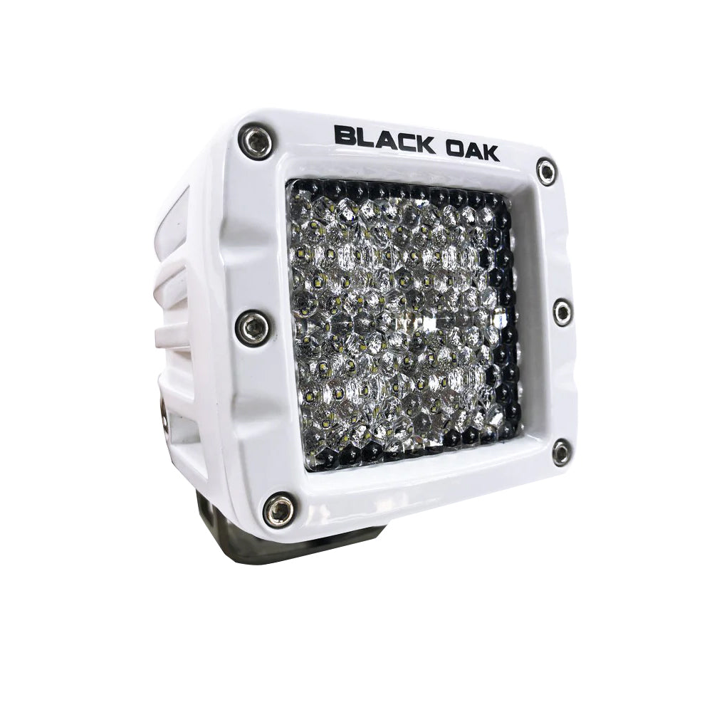 Black Oak 2 Marine LED Pod Light Diffused Optics White Housing Pro Series 30 2DMPOD10CR