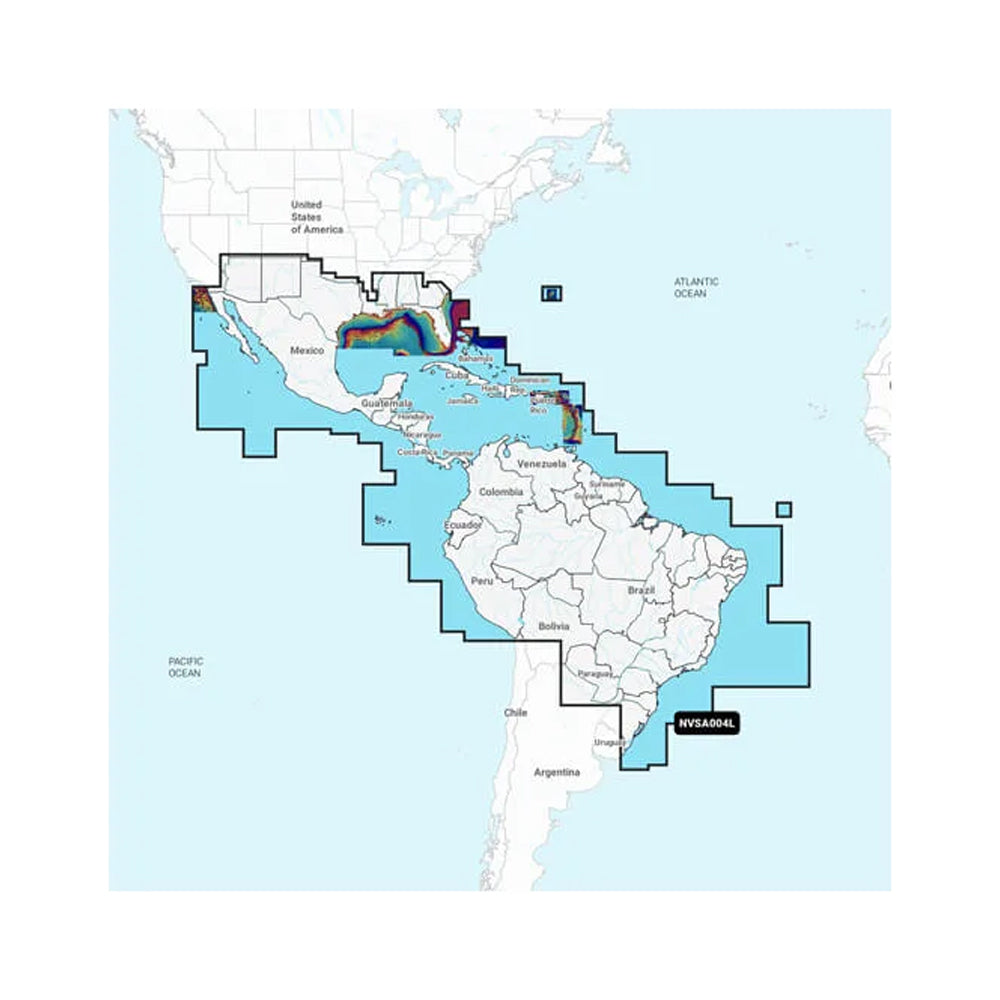 Garmin Navionics Vision NVSA004L Mexico the Caribbean to Brazil Inland Coastal Marine Charts 010C128500