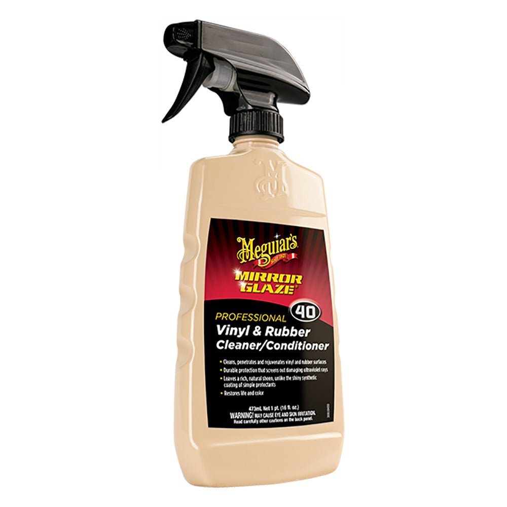 Meguiars M40 Mirror Glaze Vinyl Rubber Cleaner Conditioner 16oz M4016