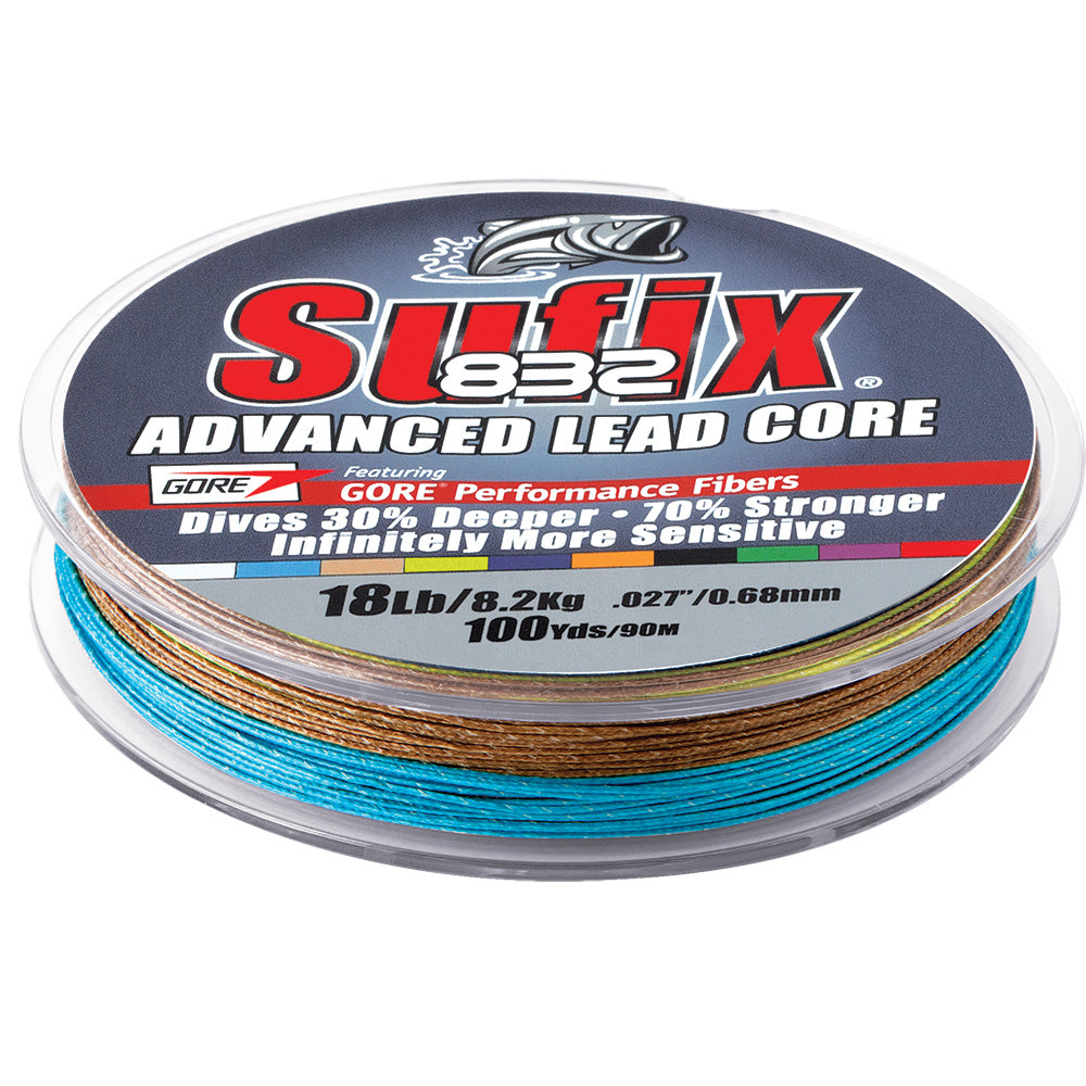 Sufix 832 Advanced Lead Core 12lb 10Color Metered 100 yds 658112MC