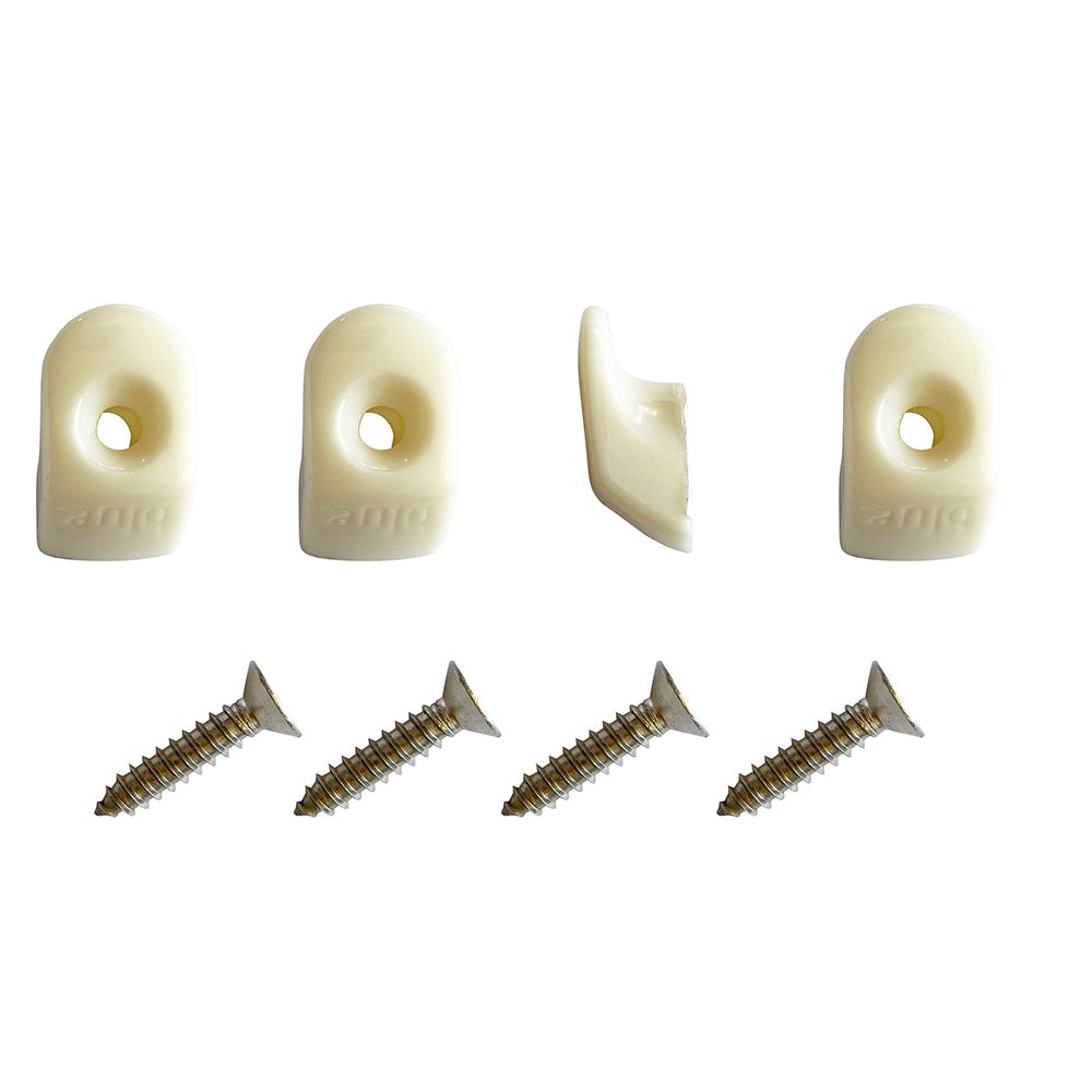 Blue Performance White Hooks Screws 4 Pieces PC980