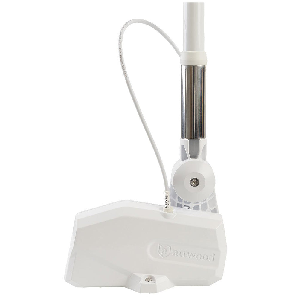Attwood PowerBase Antenna White Powered FoldDown Antenna Base 6100AT7