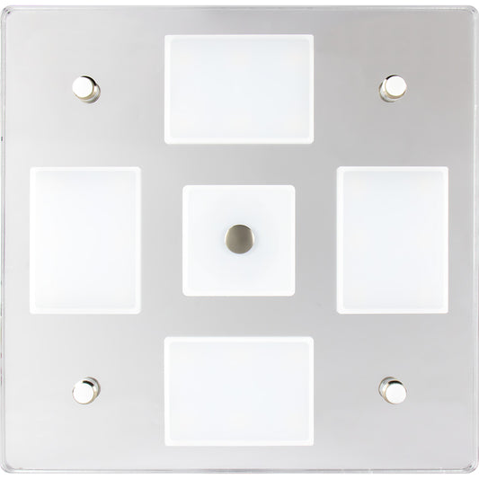 SeaDog Square LED Mirror Light wOnOff Dimmer White Blue 4018403