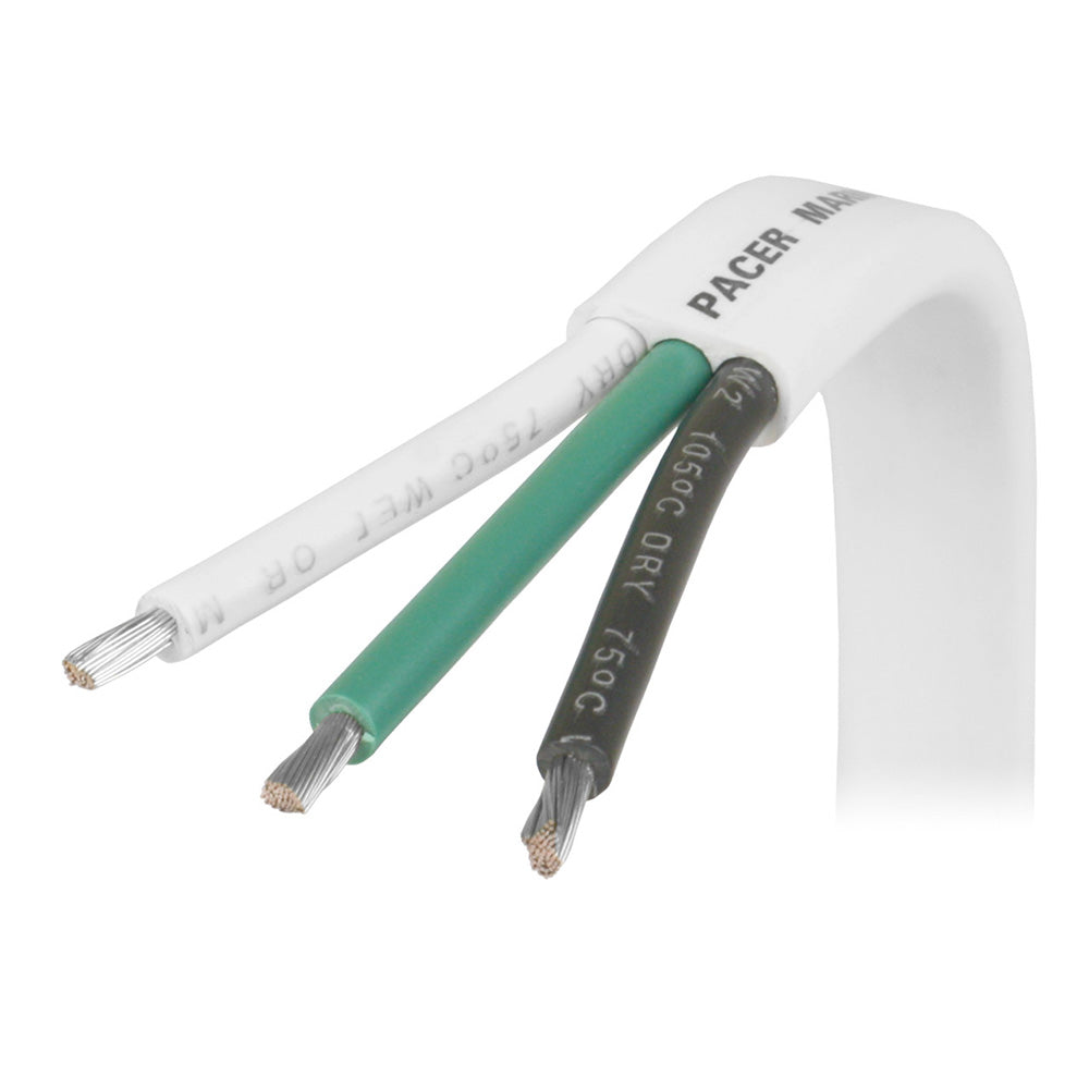 Pacer White Triplex Cable 143 AWG BlackGreenWhite Sold by the Foot W143FT