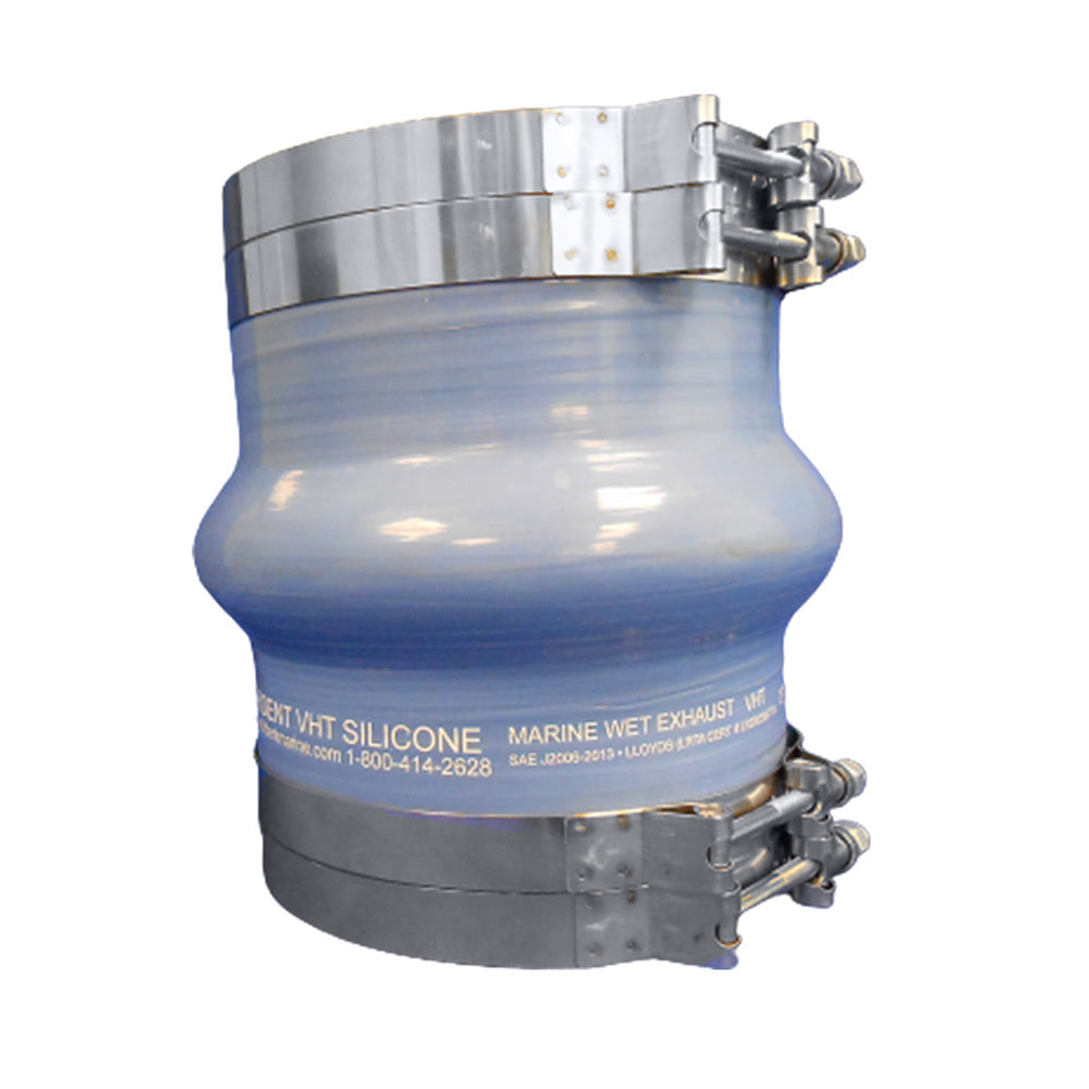 Trident Marine Blue Silicone Wet Exhaust Hump w4 TBolt Clamps 6 ID x 8 Length 272V6000SS